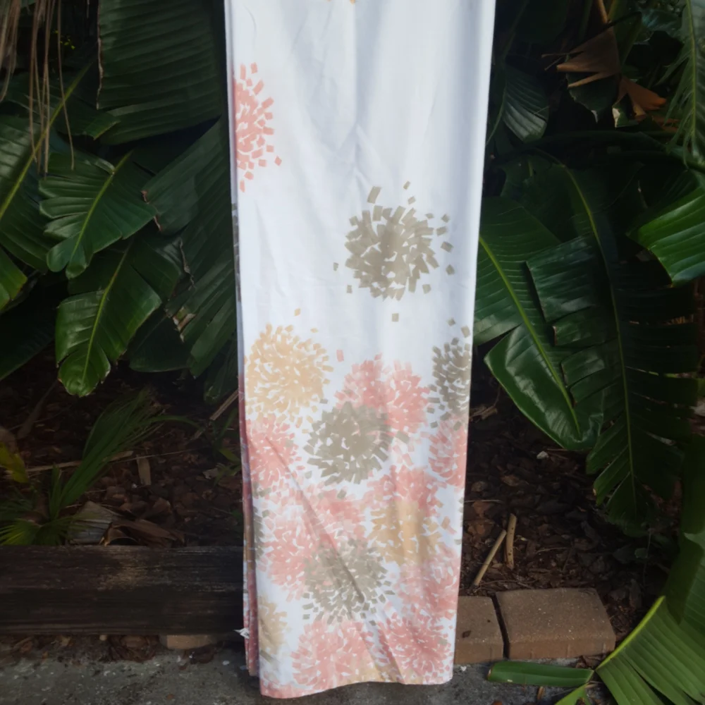 Donna Karan painted floral shower curtain